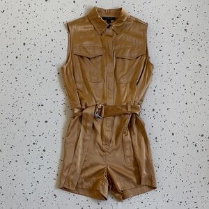 💘 BANANA REPUBLIC -  DAYDREAM SILK ROMPER GOLD